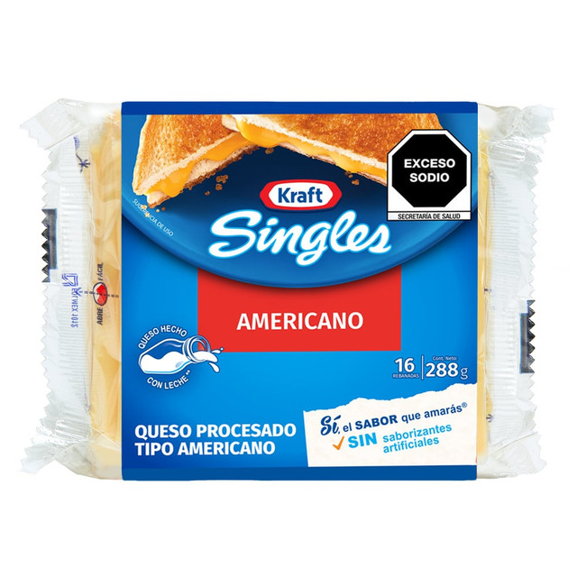 Queso Tipo Americano Rebanado (288grs)