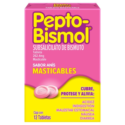Peptobismol Caja 12tab 