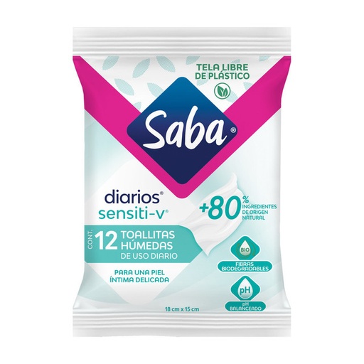 Toallas Humedas Femeninas -Saba