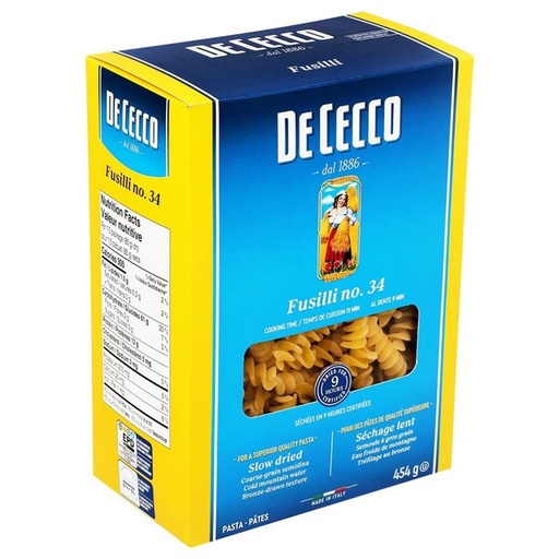 Pasta Fusilli (caja)