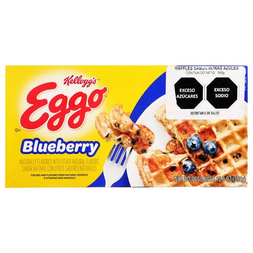 Waffle Congelado Con Mora Azul (caja)